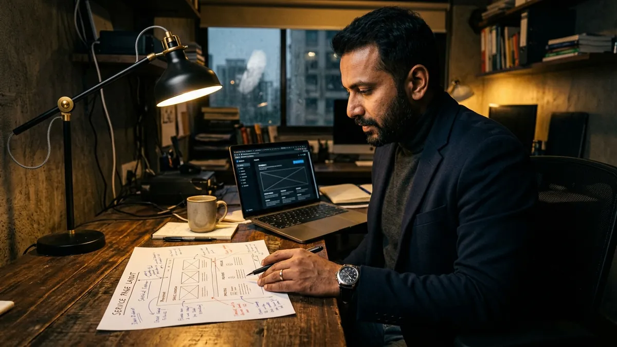 Why Your Service Page Is Losing You Clients Every Day — Website & SEO article by Abhijit JK, brand and business growth consultant