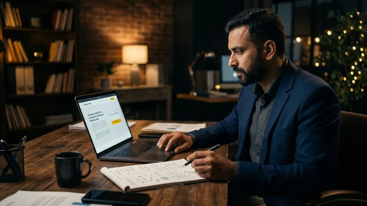 Why Your Landing Page Gets Visitors But Zero Enquiries — Website & SEO article by Abhijit JK, brand and business growth consultant