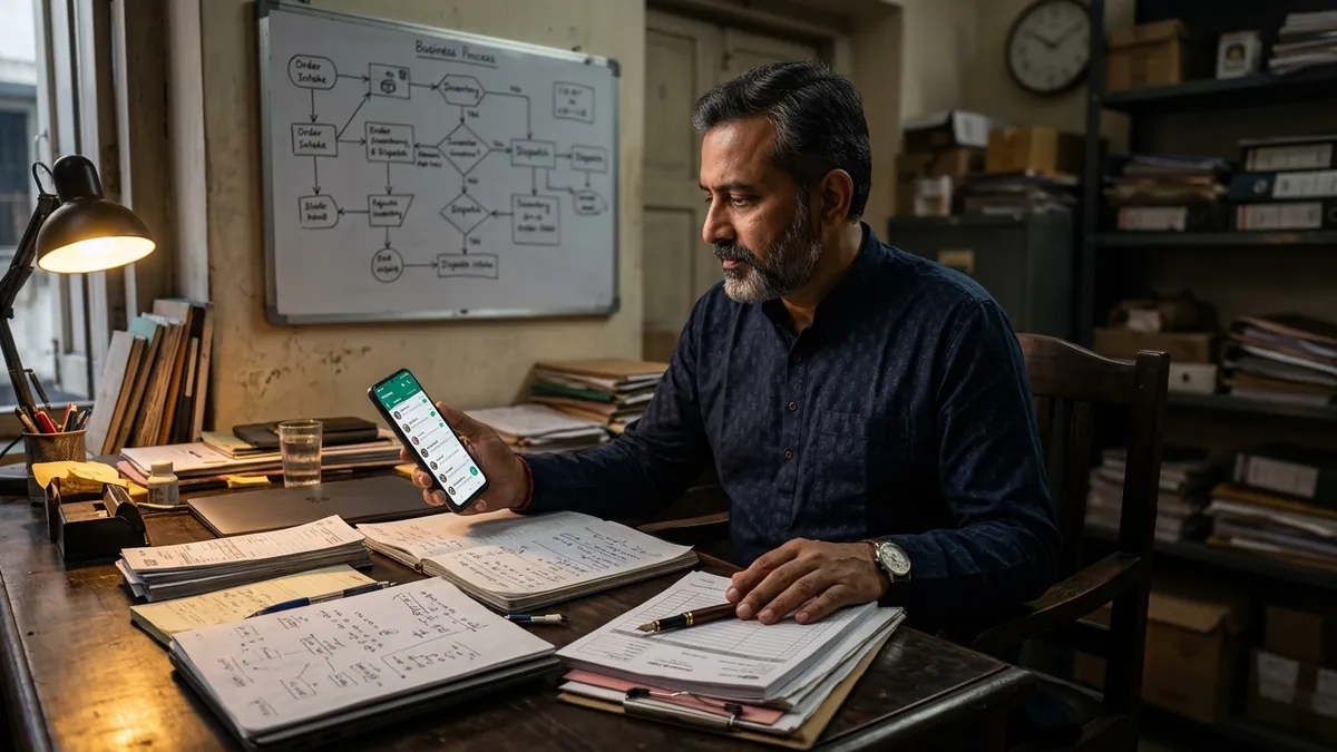 Why Your Business Runs on WhatsApp but Has No System — MSME & Founder Advice article by Abhijit JK, brand and business growth consultant